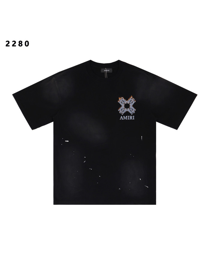 MA Quad Flames Print Washed Version tee 28750095