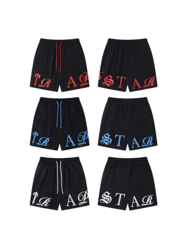 Unisex Loose Streetwear Colorful Gothic Letter Print & Drawstring Waist Shorts 3 colors 29077468