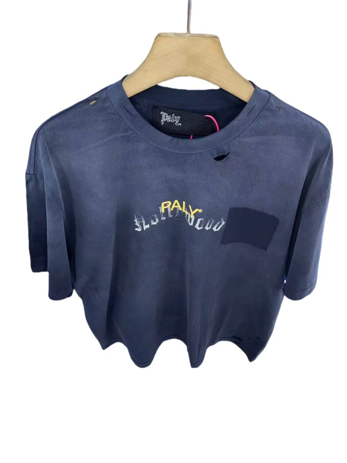 Ripped Pocket Print Washed Version Tee 3 colors 28756294