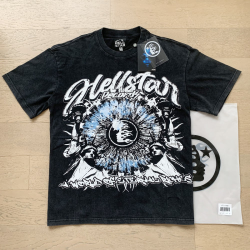 Burst Letter Eye Print Washed Version Tee