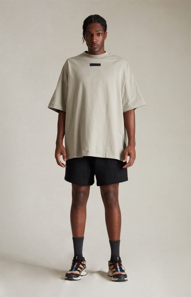 [Big & Tall for weights up to 220 lbs]1:1 quality version Three-dimensional rubber label letter logo tee&shorts set 2 colors