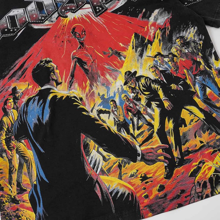 Vintage Alien Invasion Rhinestone Print Washed Tee 29106671