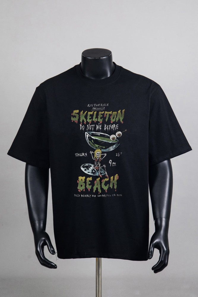 Beach Surf Skull Print Tee 2 colors 29047350