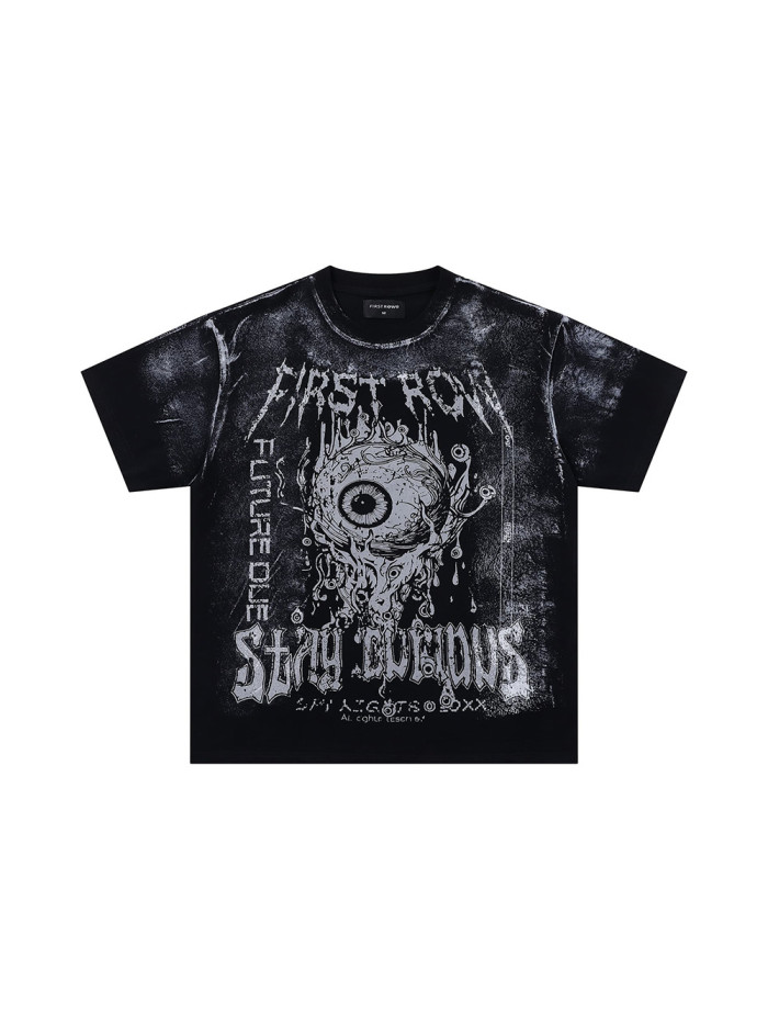 STAY CURIOUS EYEBALL FOIL printed Tee 28747662