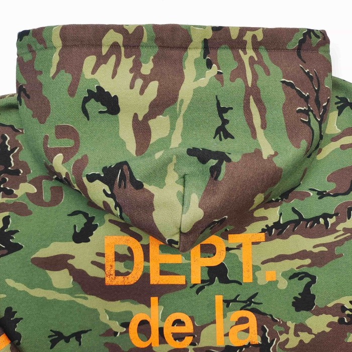 [Big & Tall for weights up to 260 lbs]1:1 quality versionGreen Camouflage Orange French Print Hoodie & Pants Set 28749365