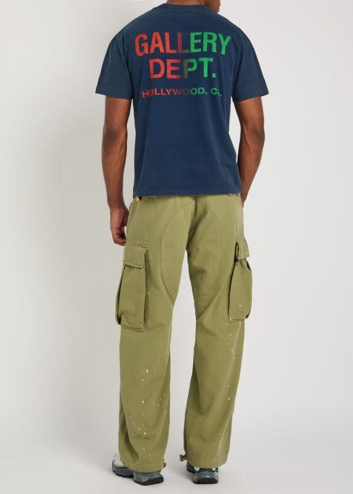 [Big & Tall for weights up to 260 lbs]1:1 quality version Fake Pocket Gradient Letter Print Tee 28971600