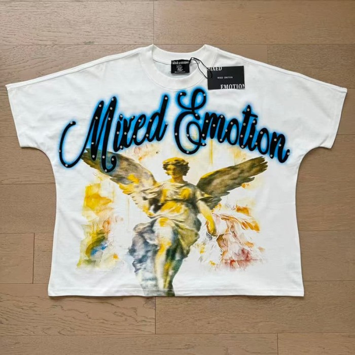 Goddess of Victory Oil Painting Rhinestone Print Tee 29105633