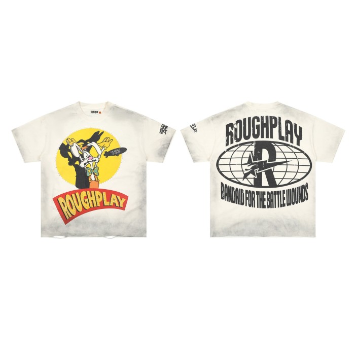 Surrender Bunny Rhinestone Print Washed Version Tee 28758393