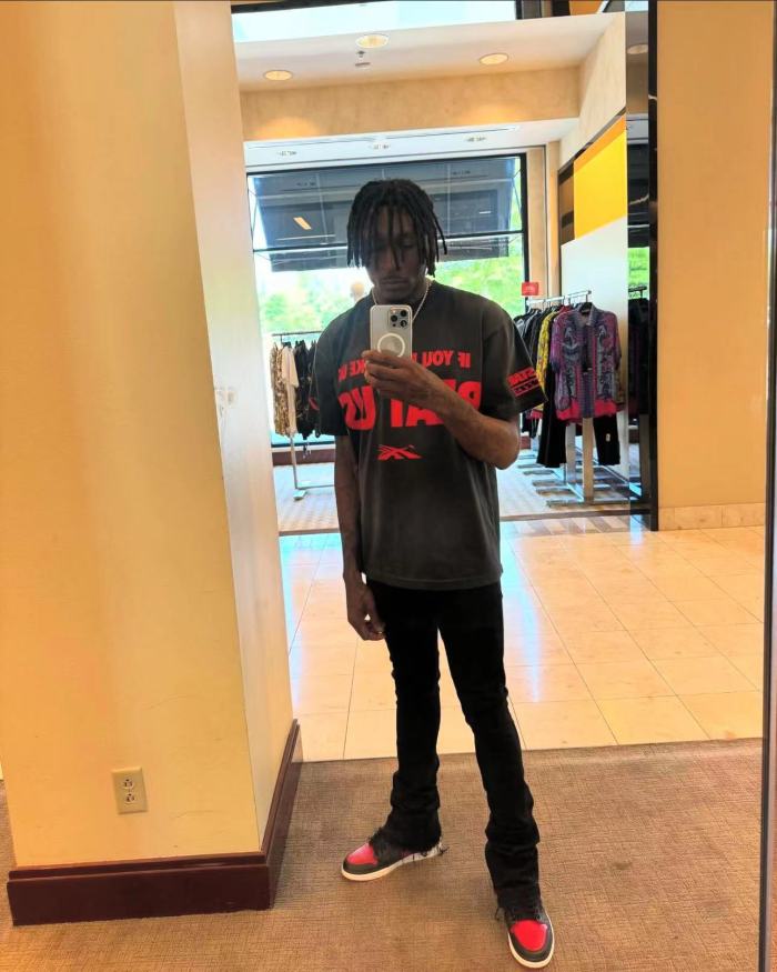 [Big & Tall for weights up to 260 lbs]1:1 quality version HS mottled monogram slogan logo washed version Tee 2 colors with NFC tag