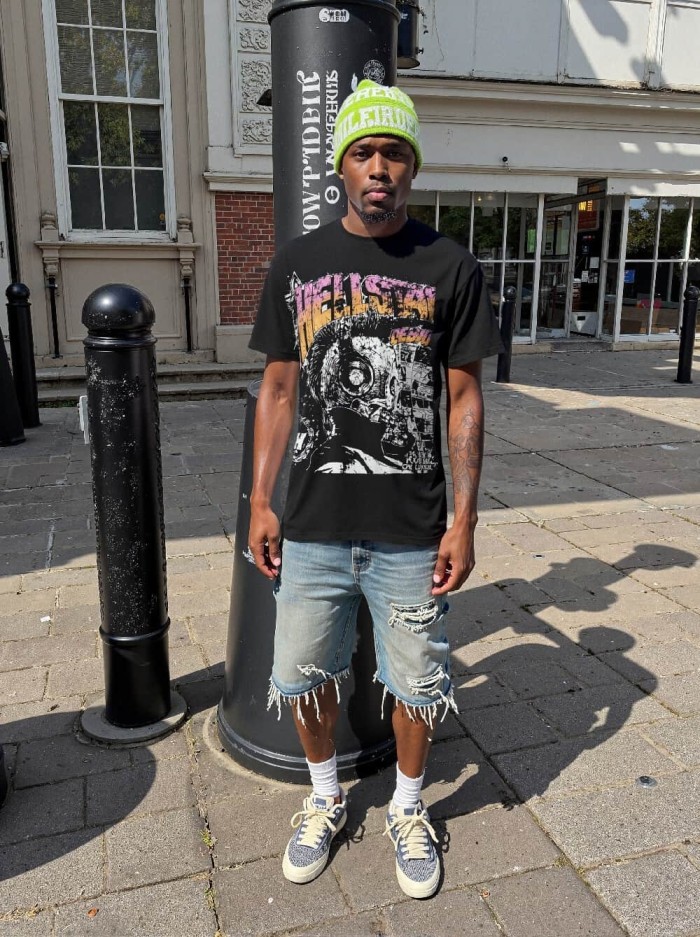Purgatory Comic Skull Print Washed Tee 29090188