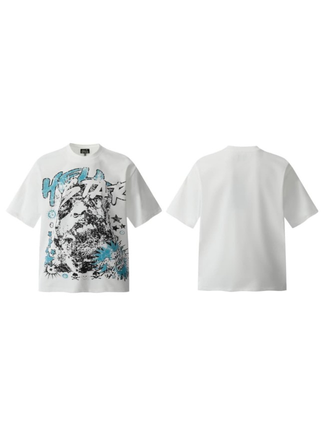 Blues Rage Portrait Print Washed Tee 29090185