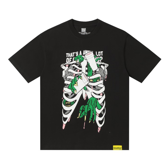 Green Monster Skeleton Print Tee 28694037