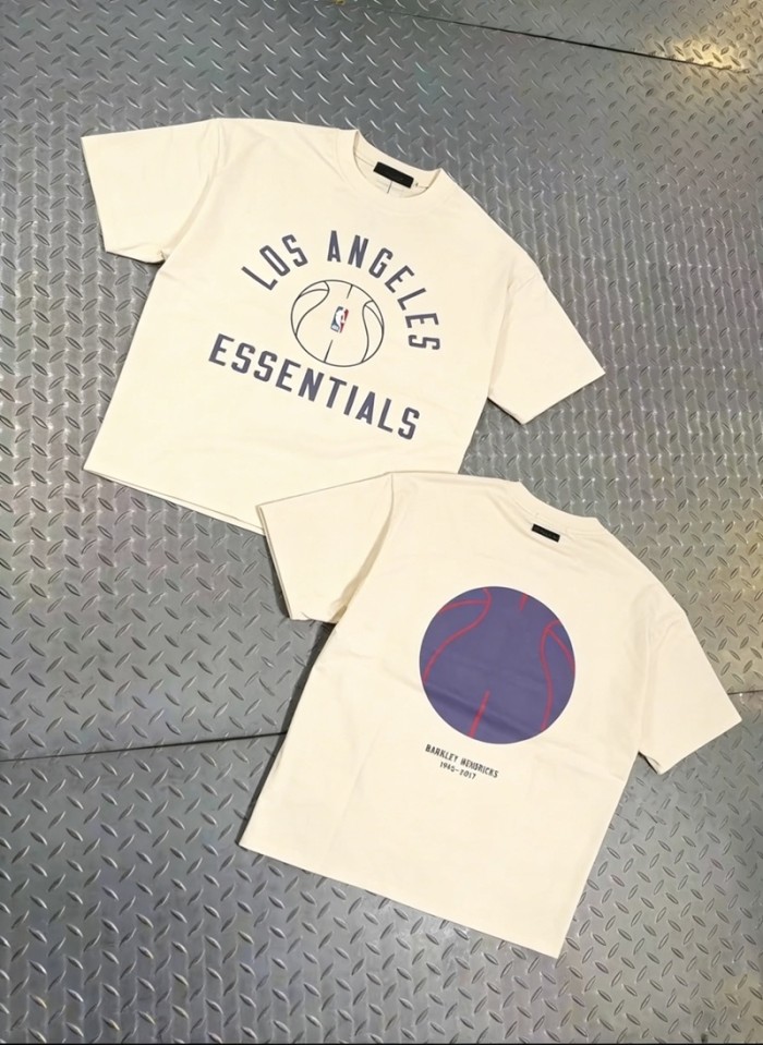Los Angeles Arc Letter Basketball Outline Black Loose Short-Sleeve T-Shirt 2 colors 29053639