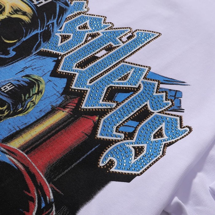 Skeletal Surgeon Rhinestone Print Tee 2 colors 28751252