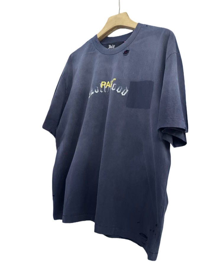 Ripped Pocket Print Washed Version Tee 3 colors 28756294