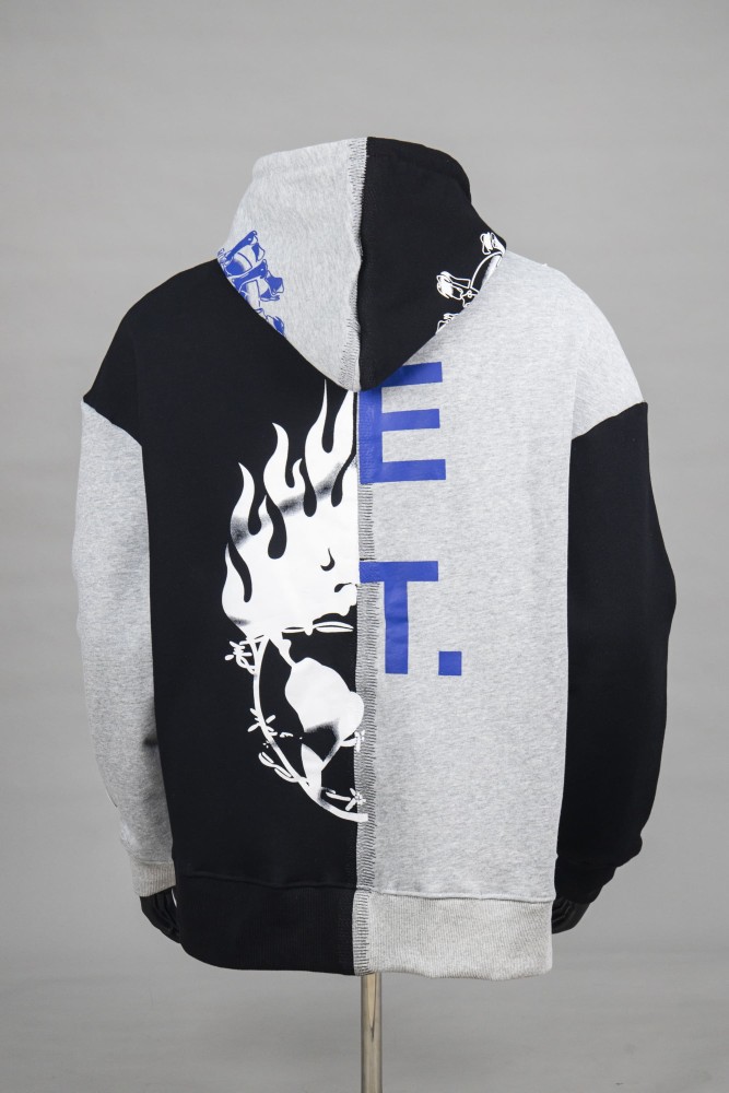 Asymmetric Patchwork Hoodie 3 colors 28475718