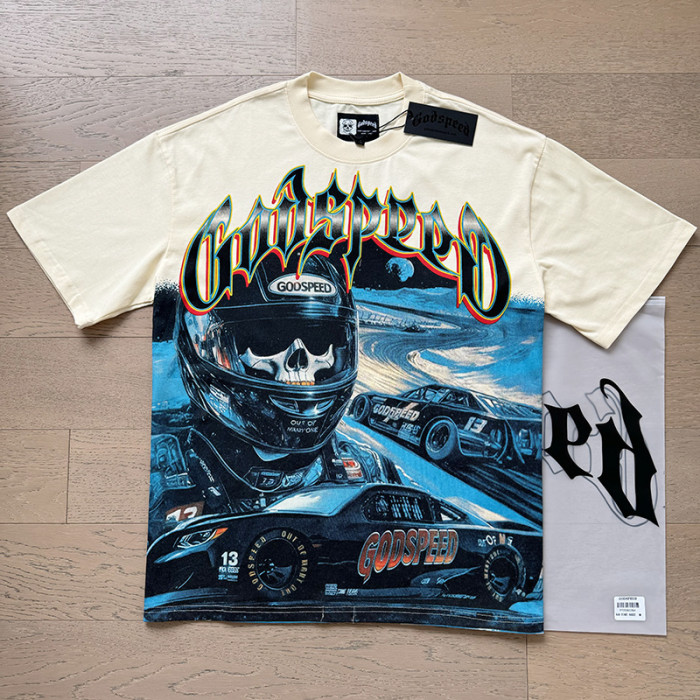 Racing Skull G Logo Beige Short-sleeved T-shirt 29046927