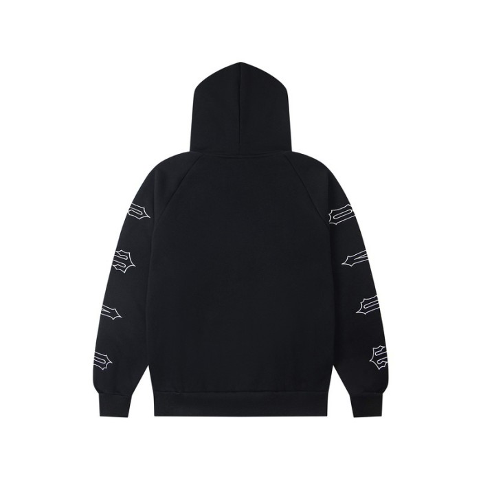 American Street Style Fleece Letter Print And Sleeve Embroidery Lined Hoodie 2 colors 29077743