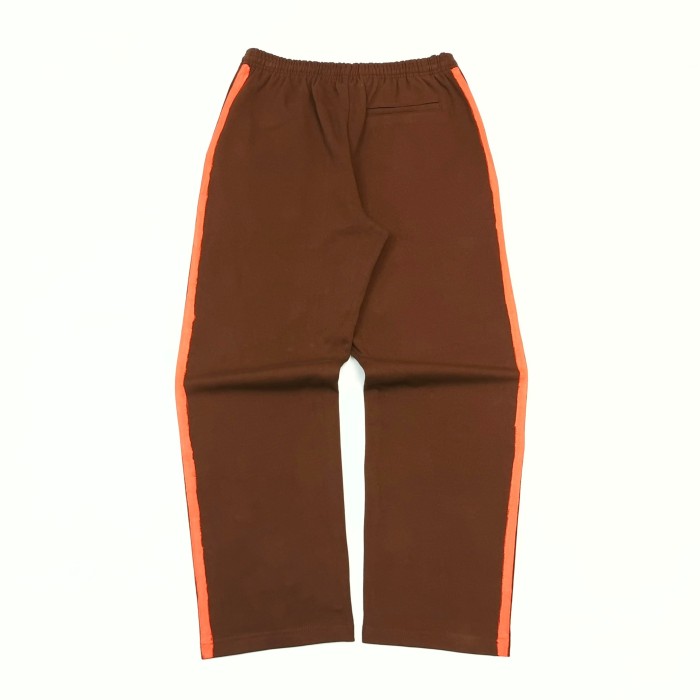 [Big & Tall for weights up to 220 lbs]1:1 quality version Orange Brush Rhinestone Brown Hoodie & Pants Set 28893164