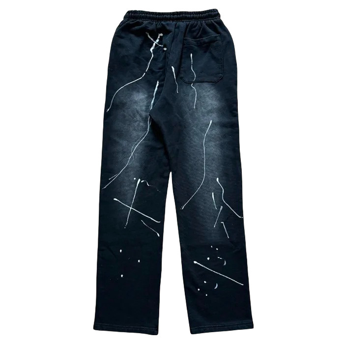 HS Monogram Logo Printed Ink Splash Zipper hoodie & pants set
