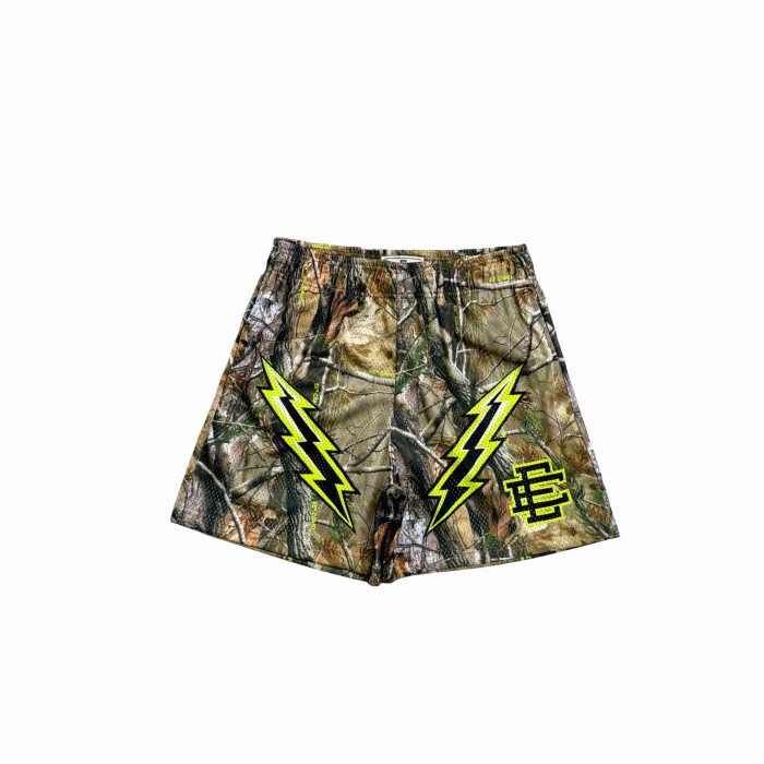 1:1 quality version Lightning & Dead Branches Print Mesh Shorts 3 colors 28893314