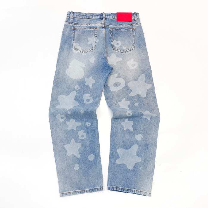 [Big & Tall for weights up to 220 lbs]1:1 quality version 28195415 Dark Logo Jeans 2 colors