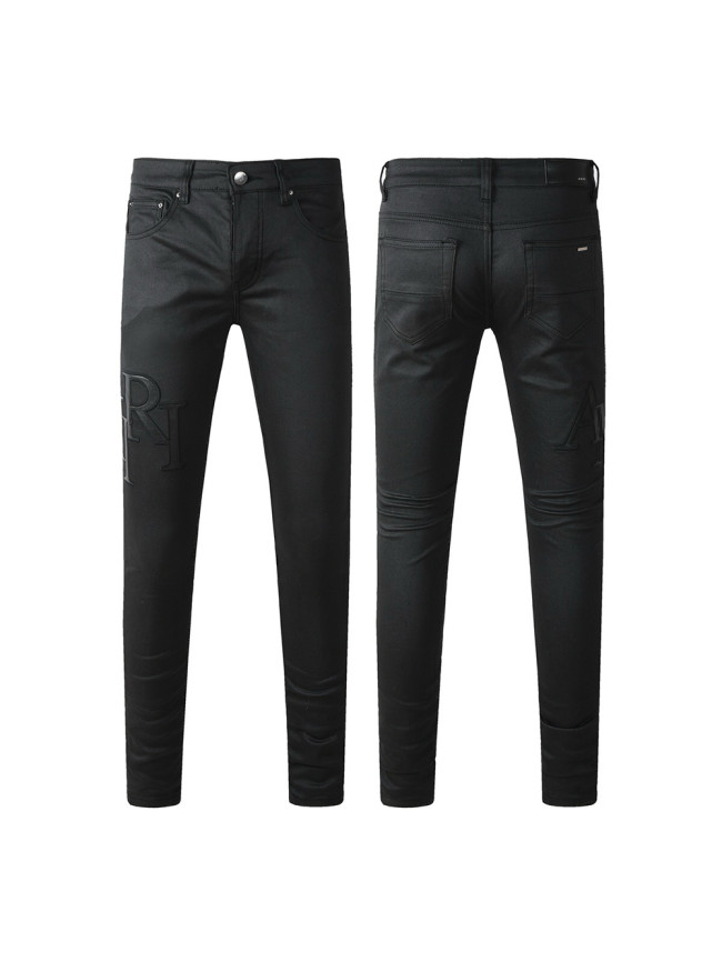1:1 quality version 27977241 Leather Label Letter Embroidered Jeans