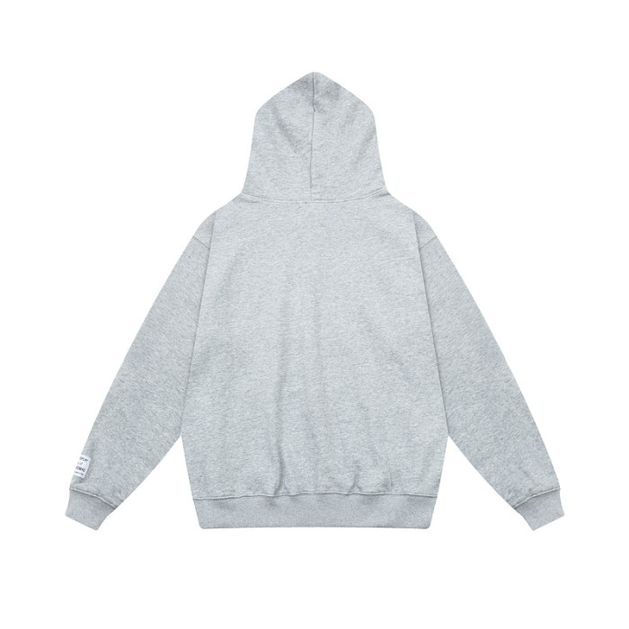 Classic monogram print front solid color hoodie 4 colors