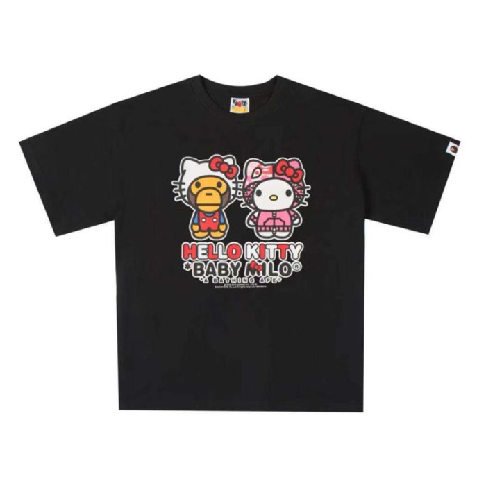 28199410 Hello Kitty & BABY MILO & Tom and Jerry Cartoon Collaboration printed tee 60 colors