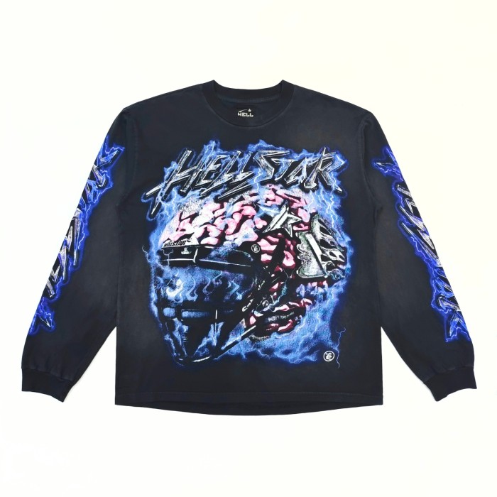 [Big & Tall for weights up to 260 lbs]1:1 quality version HS Helmet Energy Letter Print Long Sleeve T-Shirt with NFC tag