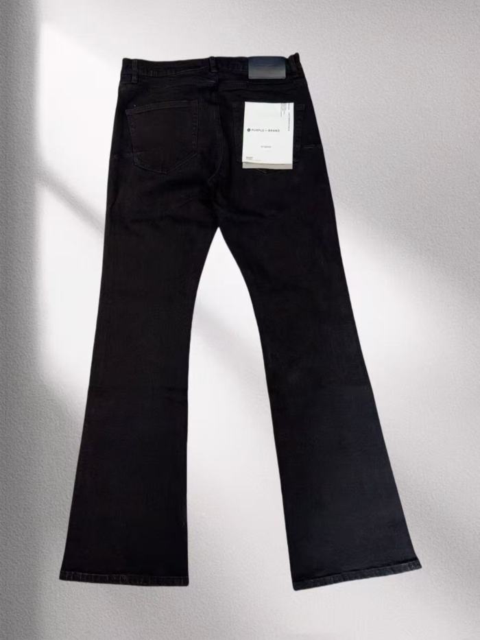 1:1 quality version Classic Solid Black Slim Flare Jeans 29047023