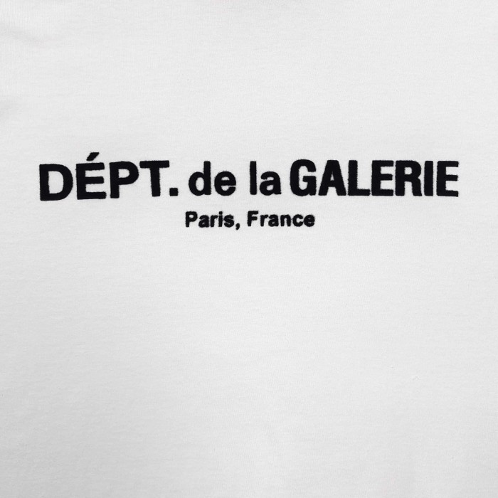 [Big & Tall for weights up to 220 lbs]1:1 quality version Flocked French Text White Print Tee 29033206