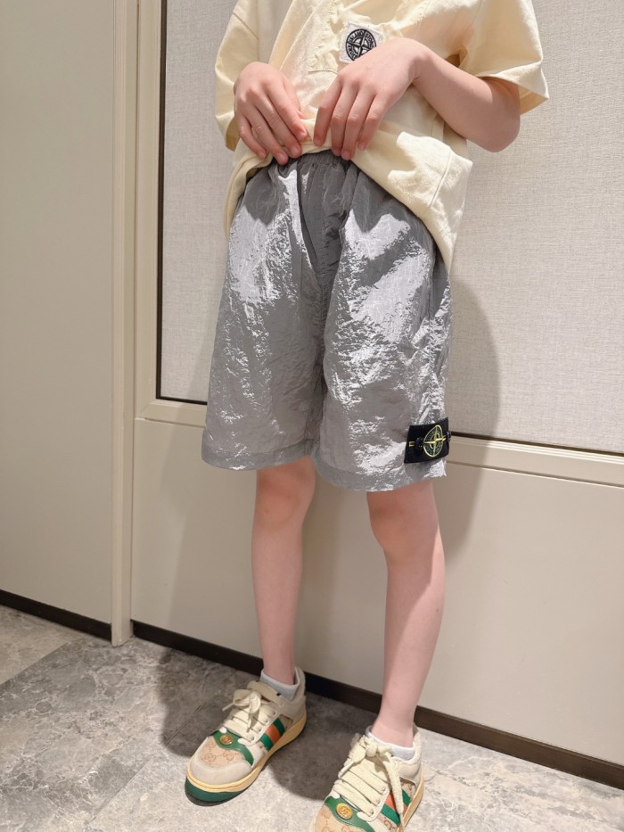 Nylon Metal Shorts in Grey for Kids 29008944