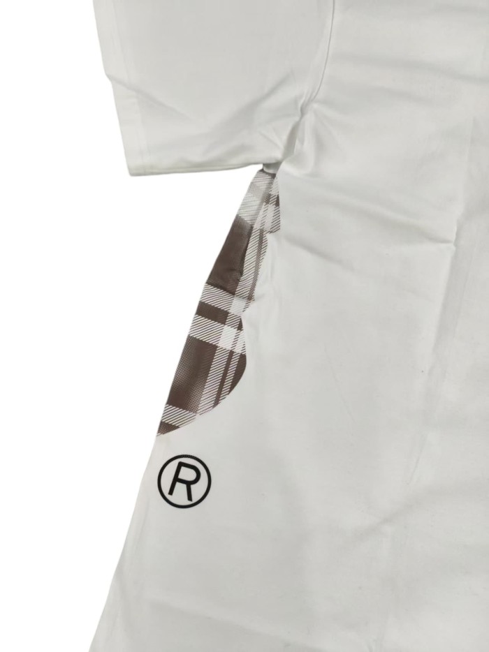 Side tie-dye white check print T-shirt 2 colors 29053515