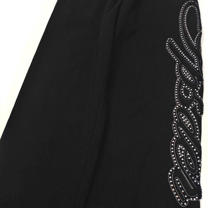 [Big & Tall for weights up to 220 lbs]1:1 quality version 3D Letter Rhinestone Zipper Hoodie & Pants Set 29033219