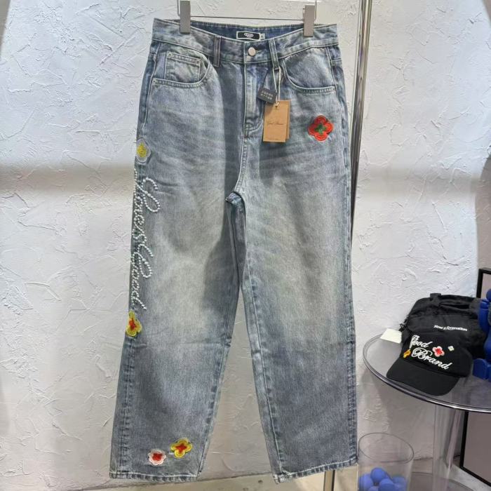 Floral Logo Embroidered Denim Jeans 28434006