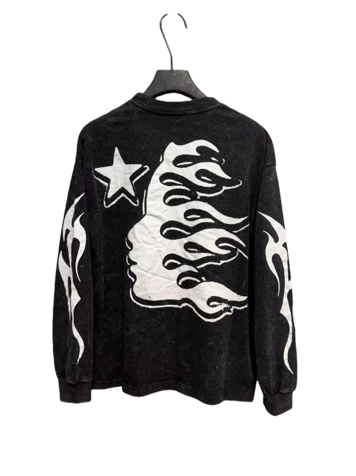 Devil's Eye Print Washed Version Long Sleeve T-Shirt 2 colors 28709905