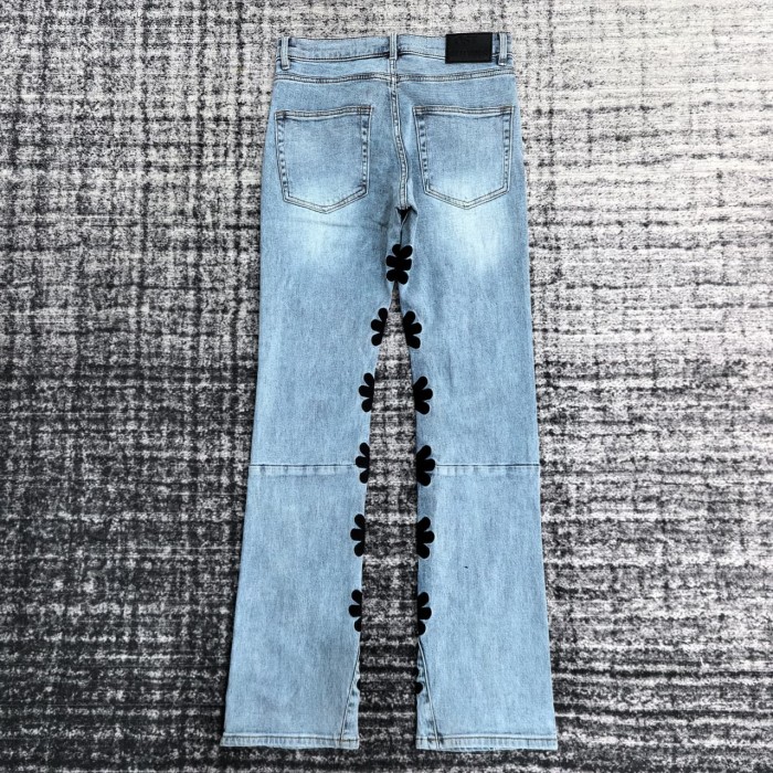 [buy more save more]1:1 quality version Heavy duty embroidered logo micro jeans 10 colors
