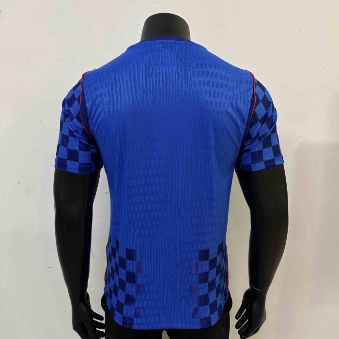 2026/2027 Croatia Blue Black Checkered Away Authentic Jersey 29082274
