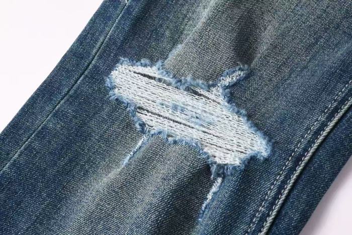 1:1 quality version Dark Spider Web Graffiti Vintage Ripped Jeans 29080456