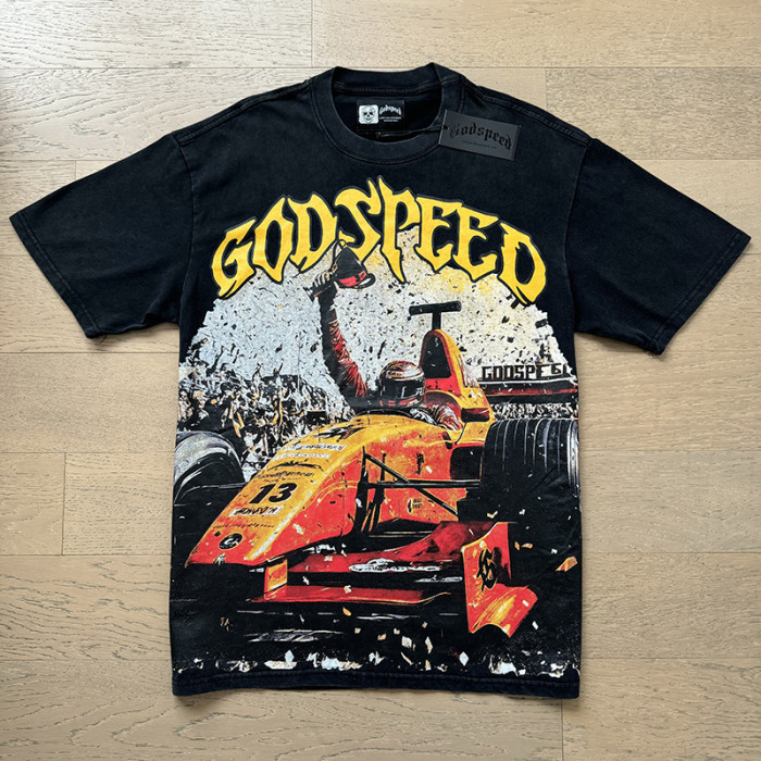 F1 racing champion vintage black short-sleeved T-shirt 29046889