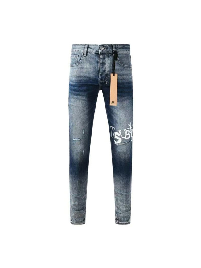 1:1 quality version Gradient-Washed Blue Jeans 28694042