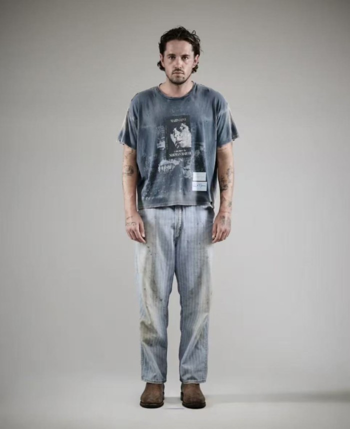 Chest Portrait Print Washed Version Tee 28756304