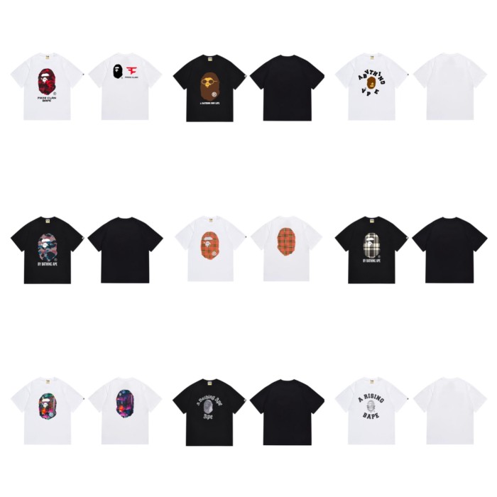 28270607 Checkered Graffiti Dazzle Ape Head Print Tee 28 colors