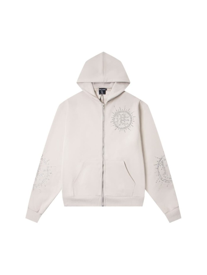 American-style light luxury heavy-duty rhinestone-decorated hoodie&pants tracksuit 29069161