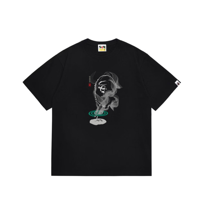 Ape Head Ink Smoke Art Print Japanese Style T-shirt 2 colors 29060599