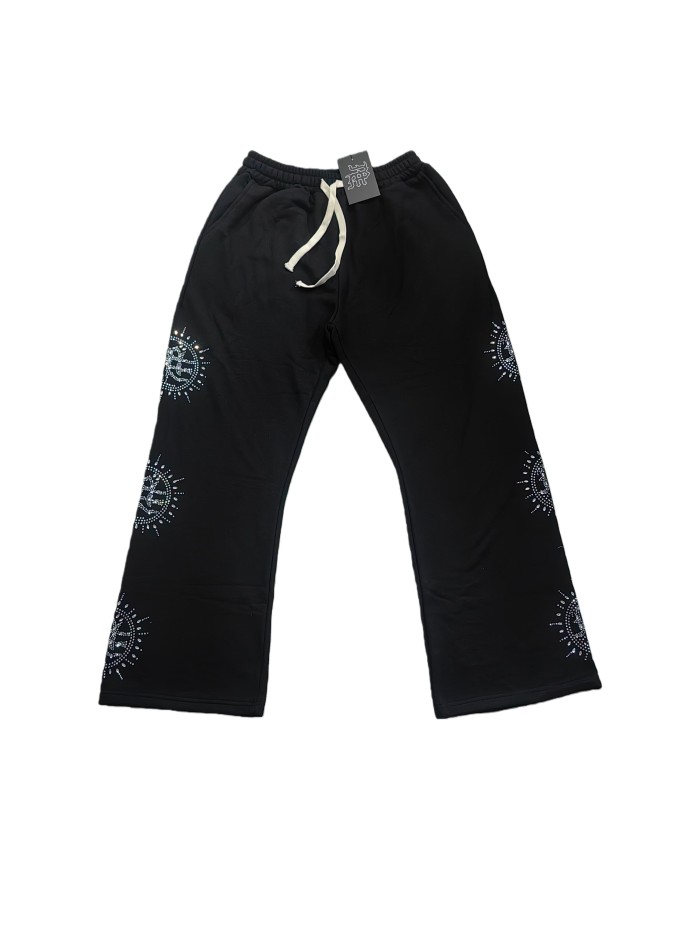 Eclipse logo rhinestone Hoodie & Pants Set 28641979