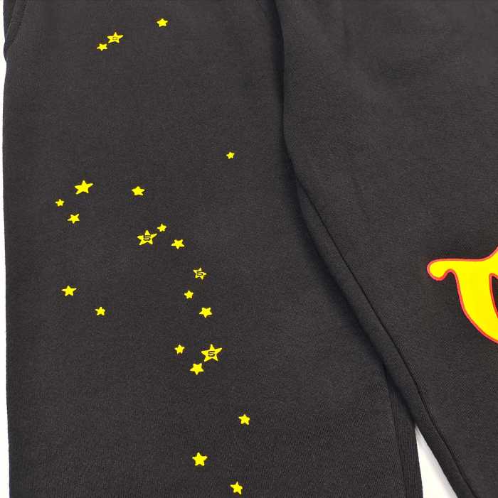 1:1 quality version Yellow lettered Atlanta print Hoodie & Pants Set  28480754