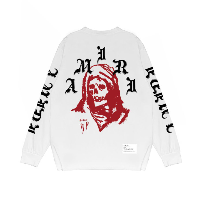 Headscarf Skull Print Long Sleeve T-Shirt 12 colors 28707626