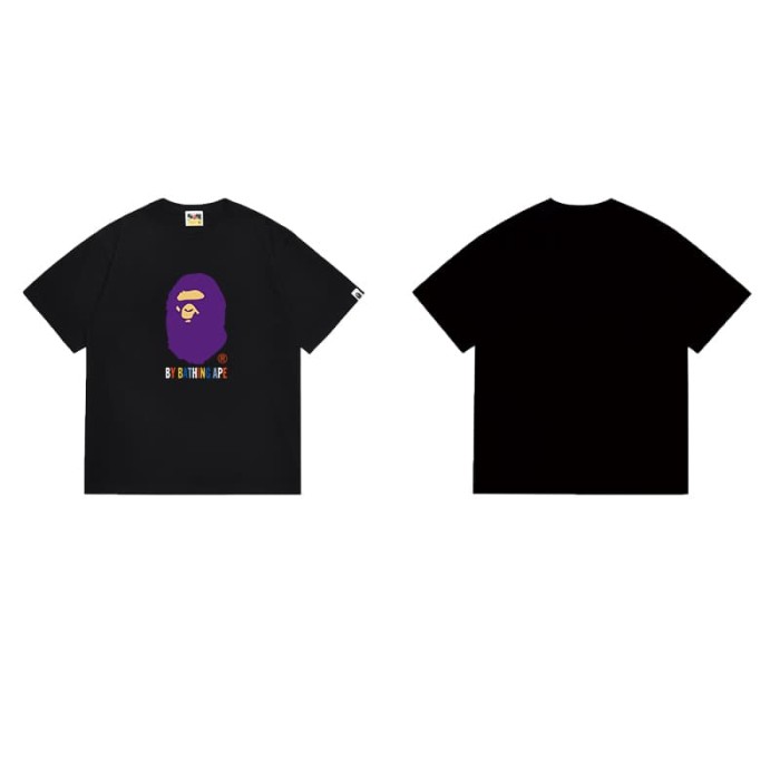 Colorful letter purple ape print T-shirt 2 colors 29062689
